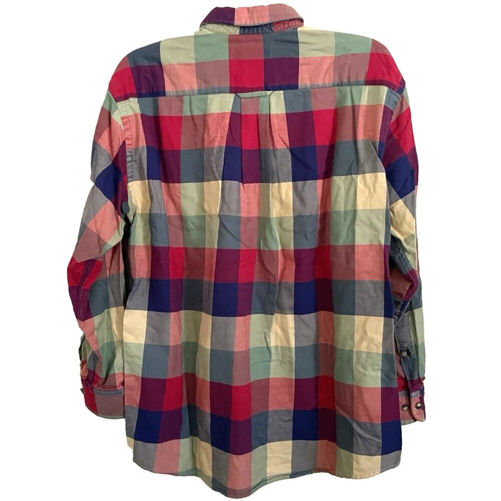 Orvis Multi-color Plaid Button Down Flannel Shirt… - image 2